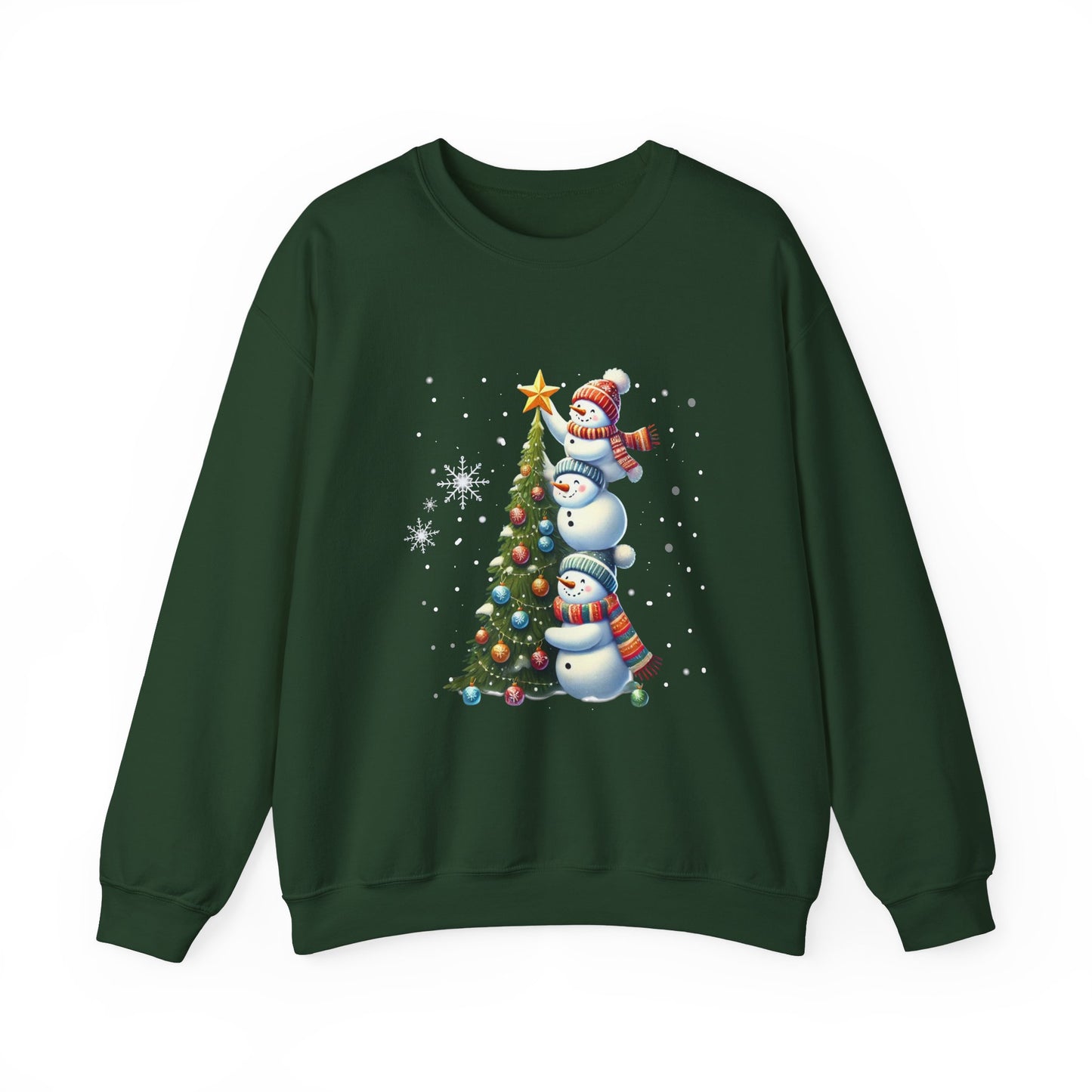 Christmas Snowman Crewneck Sweatshirt, Cute Funny Holiday Winter Jumper, Xmas Gift for Him Her, Cozy Unisex Top, Festive Pullover, Warm